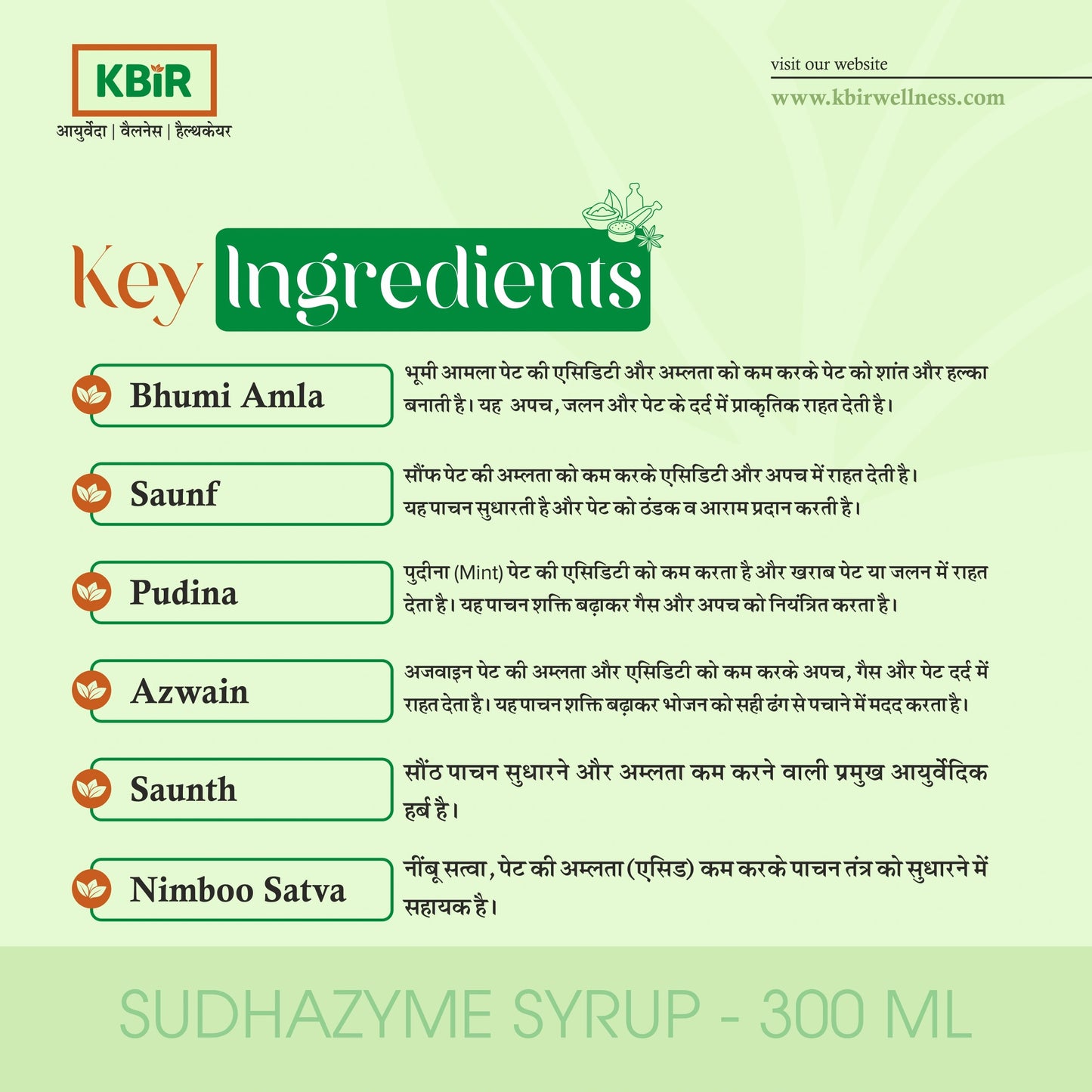 SUDHAZYME SYRUP 300 ML